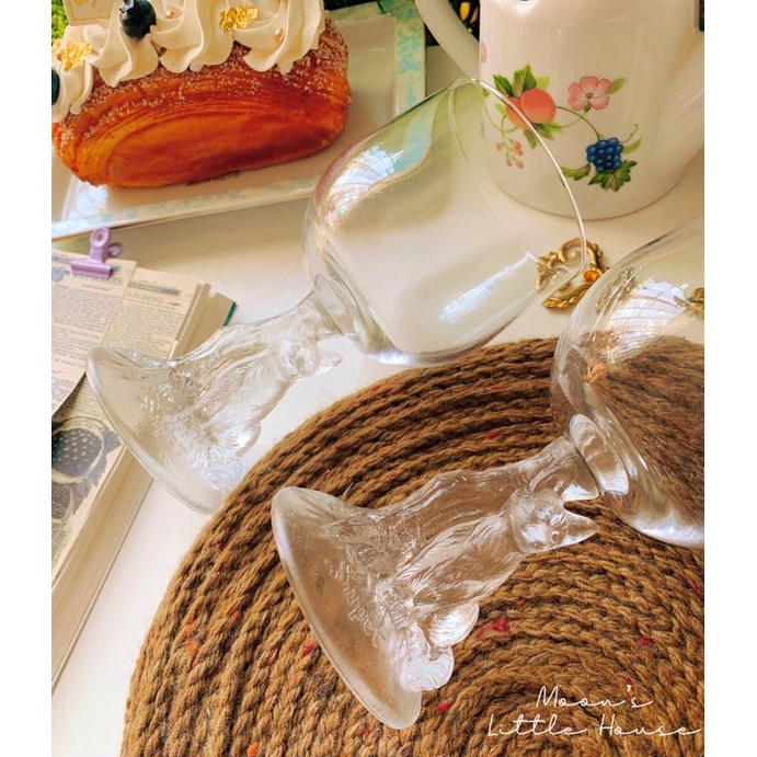 Ly thuỷ tinh chân hình chú chó dễ thương