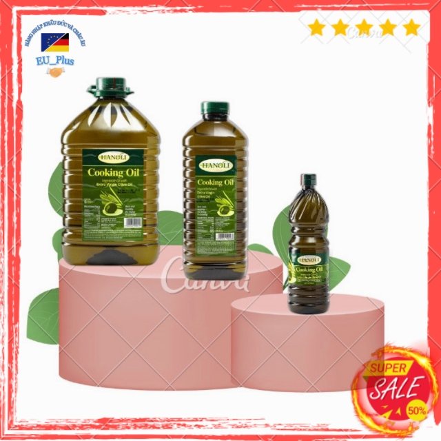 Dầu oliu nấu ăn HANOLI Cooking Oil dung tích 1 Lít, 3 Lít, 5 Lít