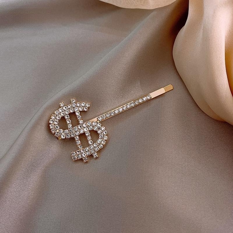 Kẹp tóc hình ký hiệu đô la thời trang Nhật Hàn cho nữ