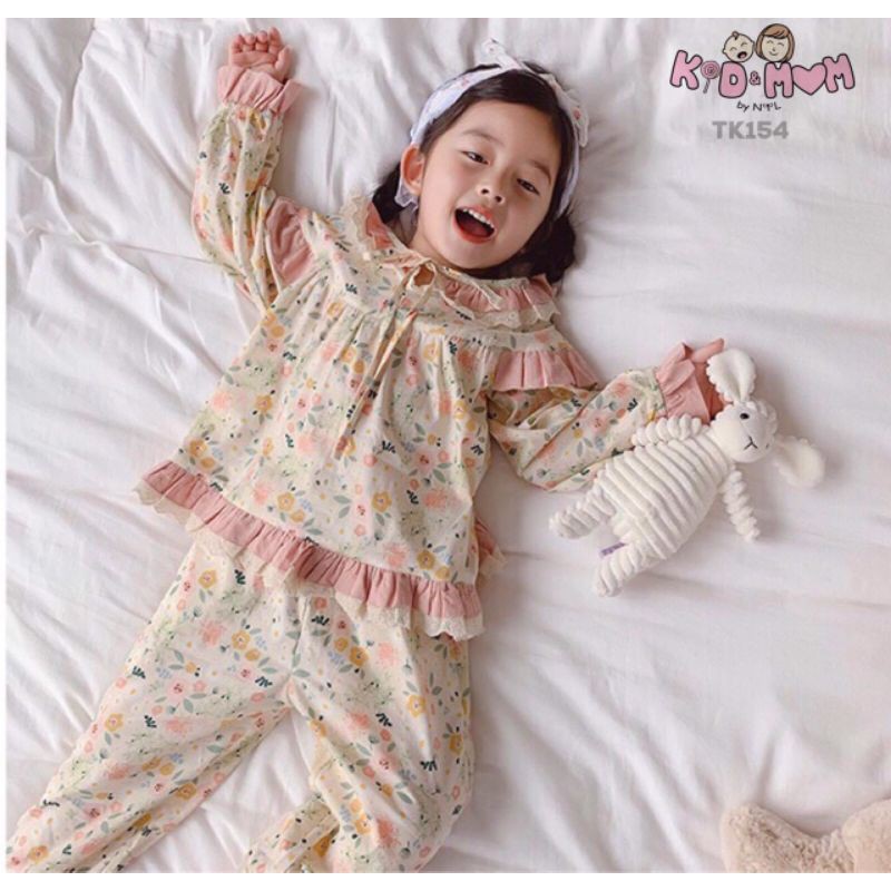 pijama cổ sen cao cấp cho bé iu