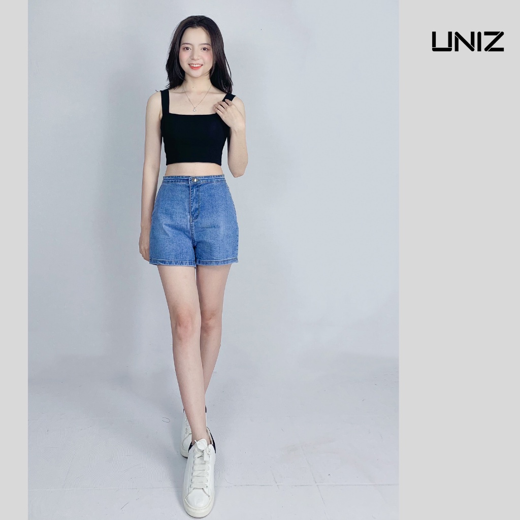 Áo 2 dây bản to có mút ngực croptop UNIZ Ao2daybantocodem6045