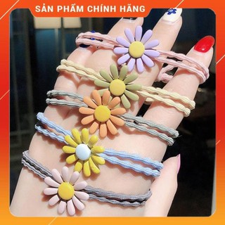 Combo 2 Dây buộc tóc, dây chun cột tóc hoa cúc xinh xắn [Anh That]