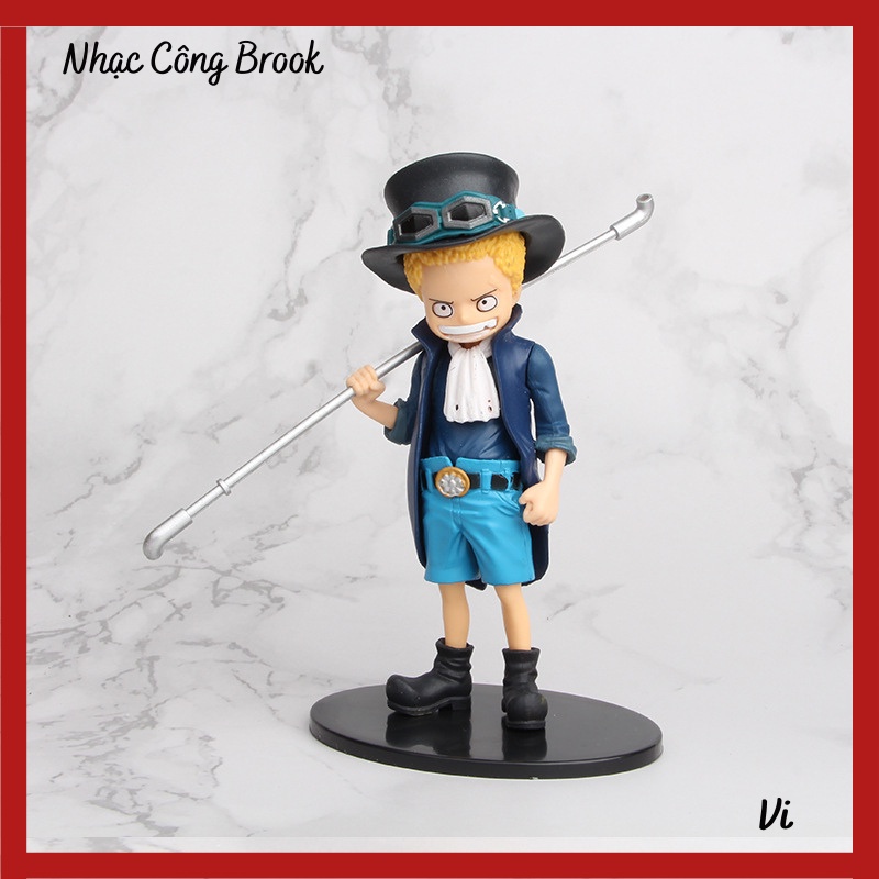 Bộ 5 One Piece Lúc Còn Nhỏ Sabo Luffy Sanji Ace Và Zoro Cao 15cm Có Đế Siêu Đáng Yêu