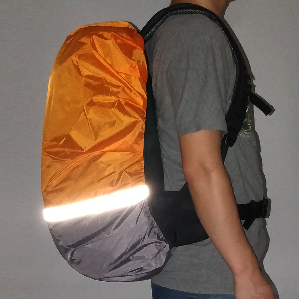 [Vải Dù + Phản Quang]Túi Trùm Balo Chống Thấm Nước ⚡ Đi Mưa Tiện Lợi (Xanh Neon và Đen), Áo Trùm, Bọc trùm Ba lô