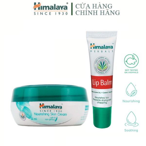 Combo dưỡng ẩm chuyên sâu Nourishing Cream 50ml và son dưỡng ẩm Himalaya Lip Balm 10g | BigBuy360 - bigbuy360.vn