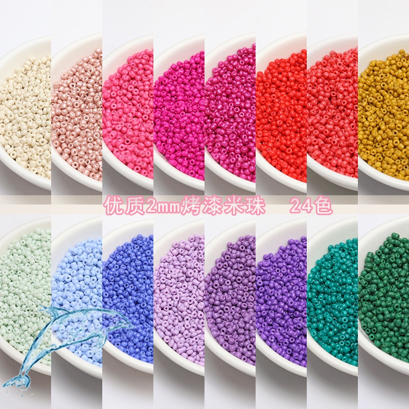 Trang Sức Handmade Tự Làm Chất Liệu Handmade Phụ Kiện 2 Mm Trong Nước Nhiều Màu Sắc Sơn Chất Lượng Cao Hạt Gạo Đính Hạt Chất Liệu Bông Tai Vòng Cổ Vòng Cổ Chất Liệu Phần 10g Giá