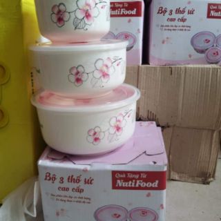 Bộ 3 thố sứ km NutiFood