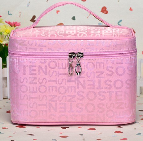 Túi Đựng Mỹ Phẩm Sức Chứa Lớn Họa Tiết Chữ Độc Đáo Zdh012