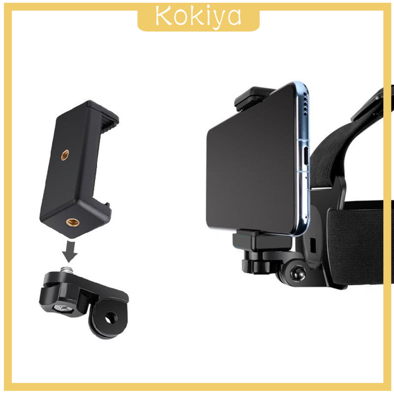 Dây Đeo Đầu Kèm Kẹp Giữ Máy Ảnh Thể Thao Gopro Cho Điện Thoại Đen