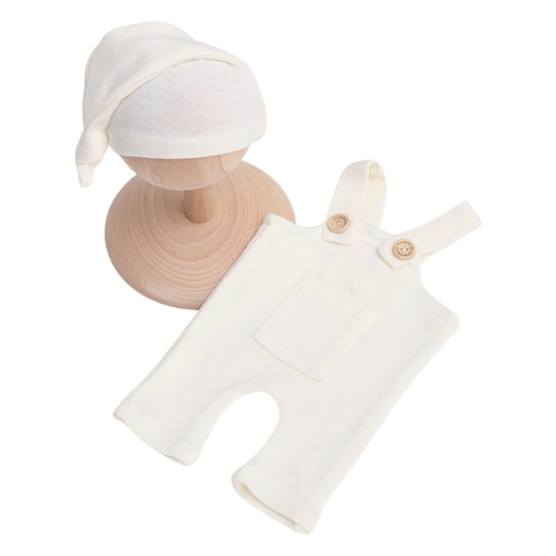 Bộ Áo Liền Quần Kèm Mũ Beanie Dành Cho Bé Sơ Sinh Chụp Ảnh