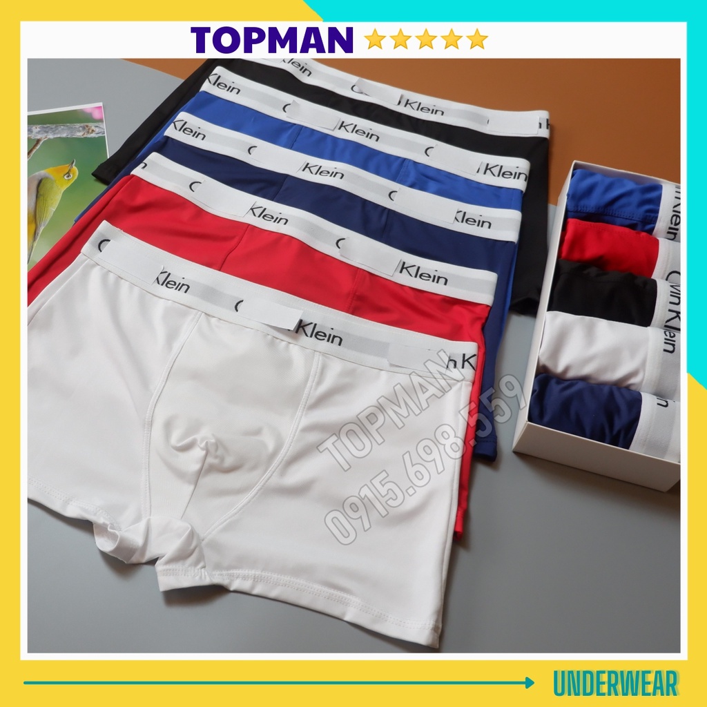 QUẦN LÓT NAM BOXER THUN LẠNH, QUẦN SỊP NAM ĐÙI CAO CẤP CO DÃN XỊN ĐẸP | TOPMAN