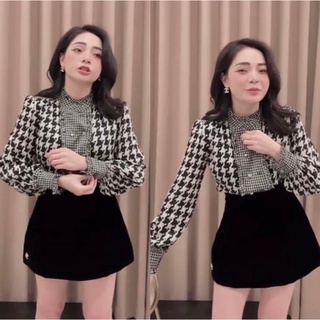 Áo sơ mi lụa ziczac