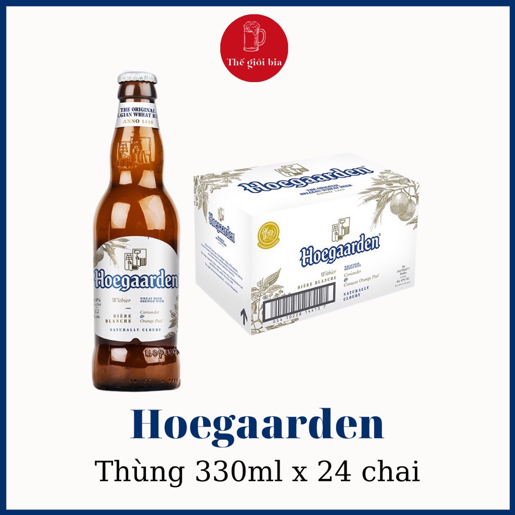 Bia Hoegaarden White 330ml x 24 chai | Chính hãng date dài