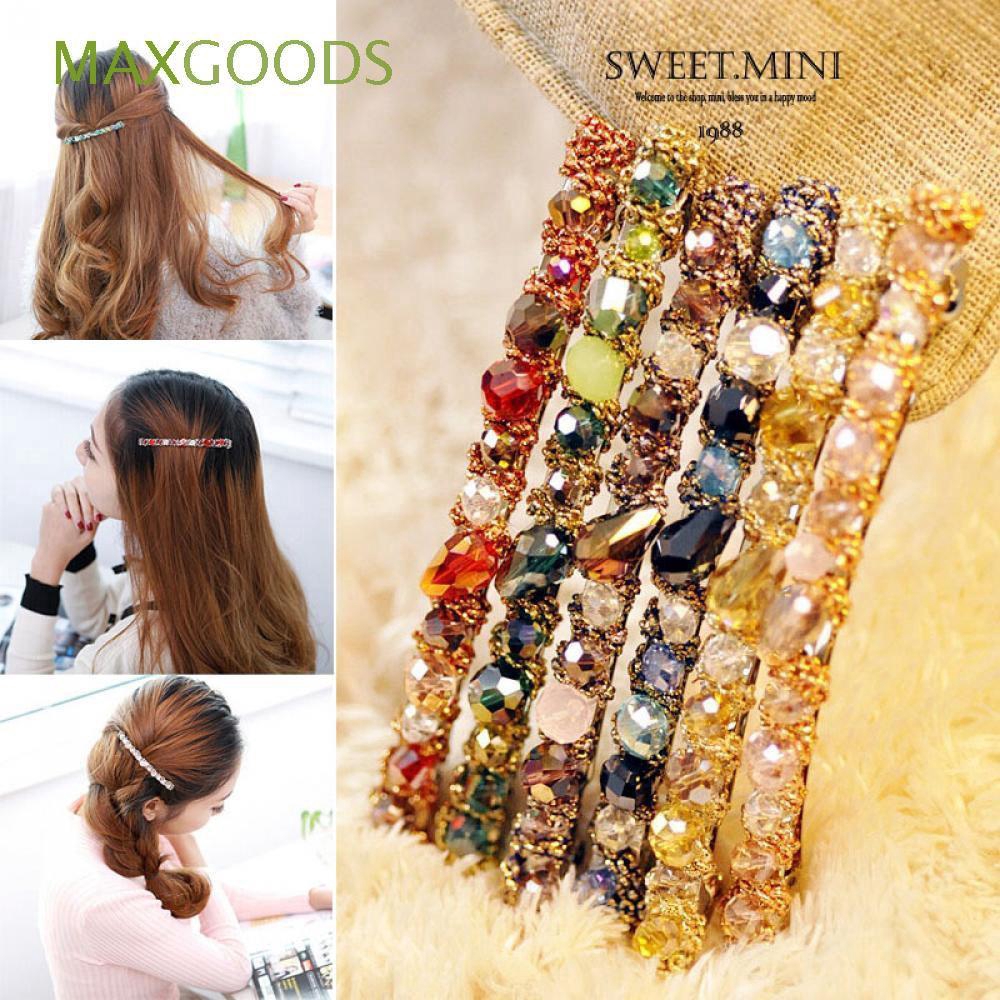 Kẹp tóc dài đính đá nhiều màu sắc phong cách nữ tính sang trọng