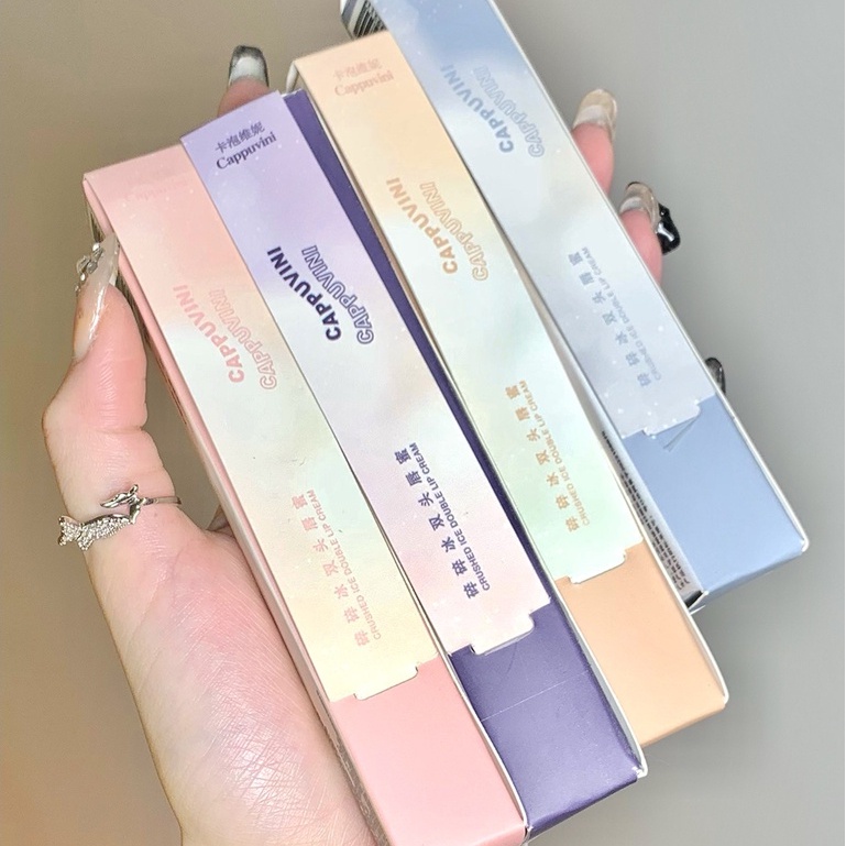 Son bóng Cappuvini sắc tố cao lâu trôi 2 đầu 2 trong 1