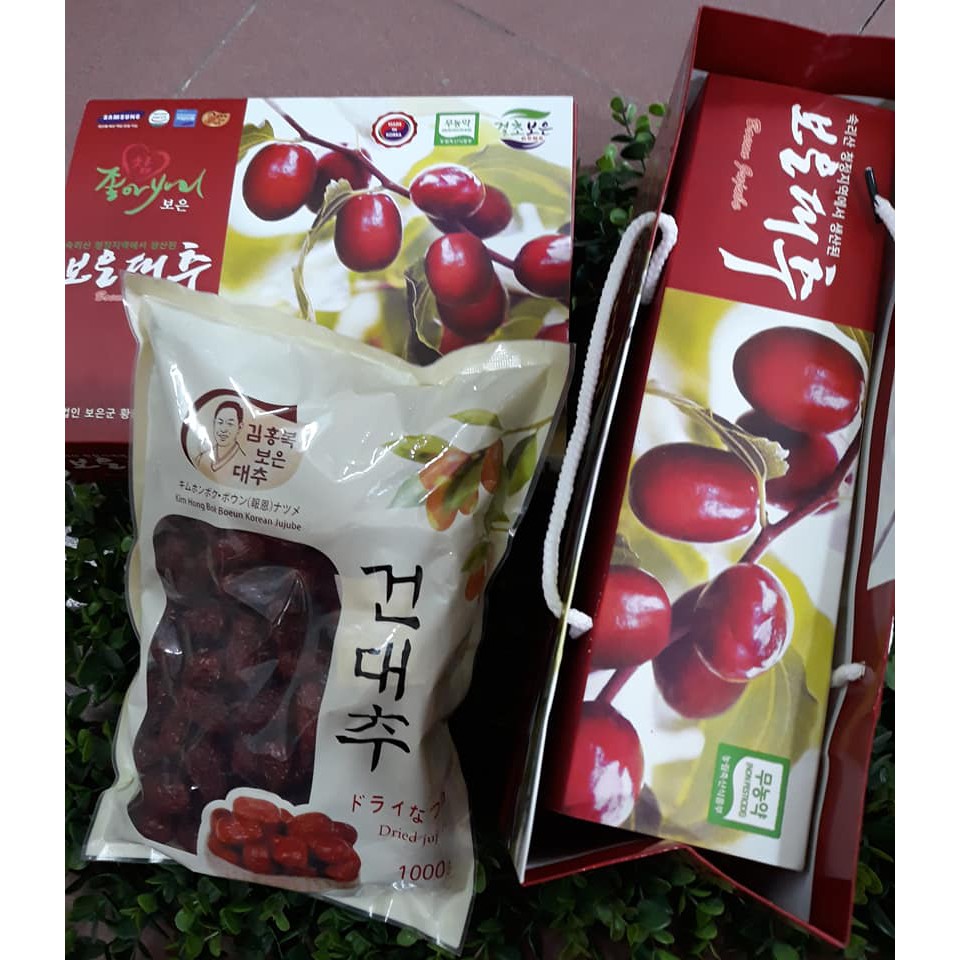 GIÁ SỐC: TÁO ĐỎ SẤY KHÔ HÀN QUỐC HỘP (1KG TÁO) DATE 2023