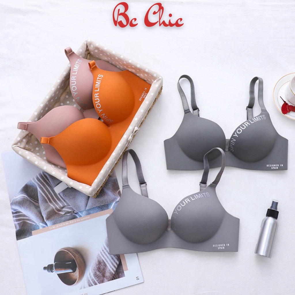 Áo Ngực Nữ , Áo Lót Nữ Đúc Su viền chữ xuất nhật không gọng nâng vòng 1 gợi cảm BC_CHIC LINGERIE