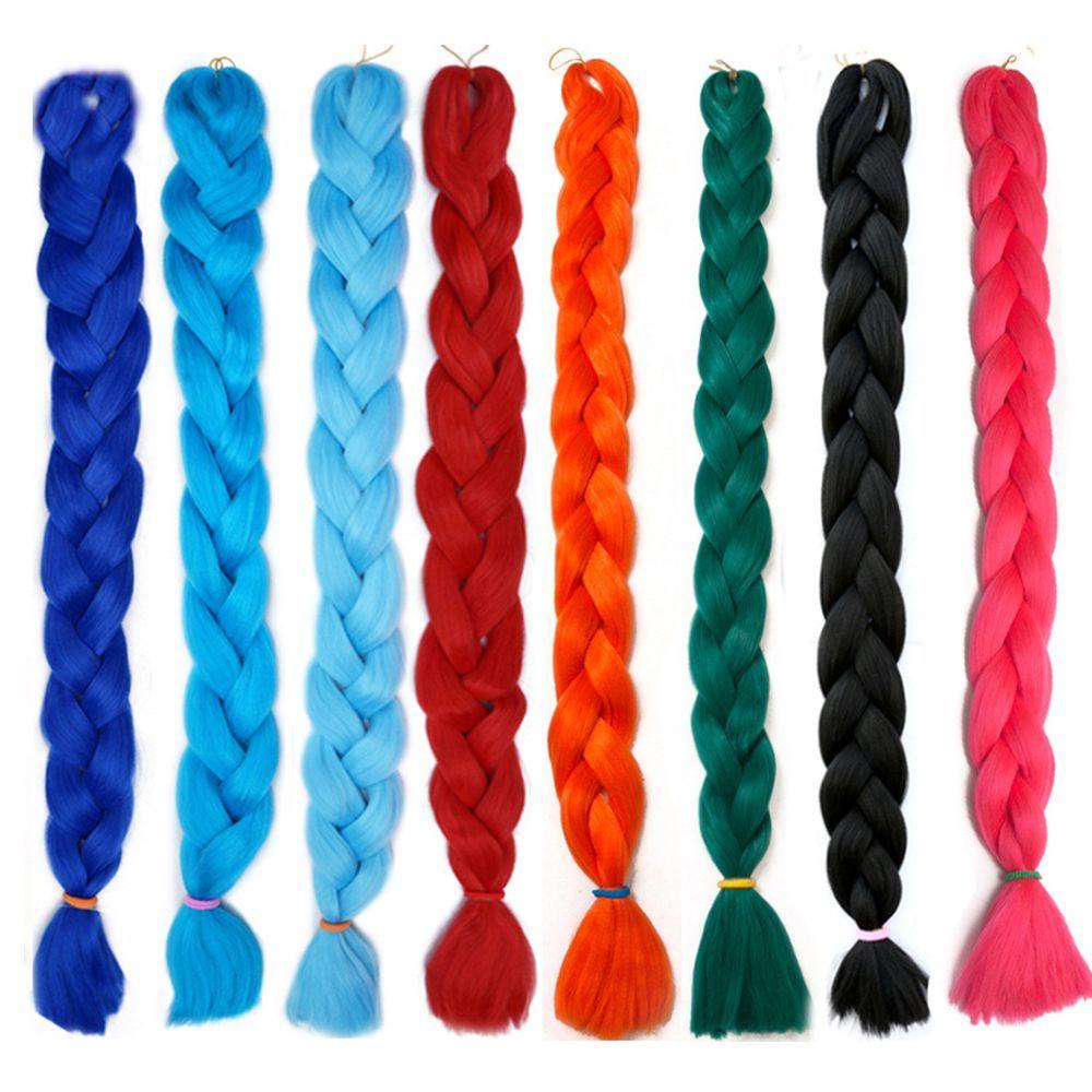 Bím Tóc Giả Ombre Từ Sợi Tổng Hợp