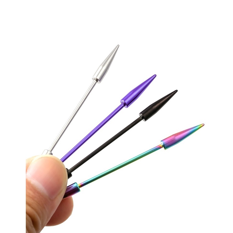 Bộ 4 Bông Tai Hình Trái Tim Bằng Thép Không Gỉ 14g