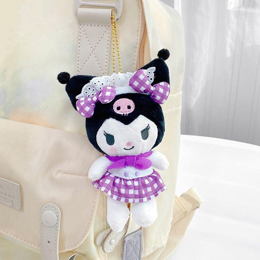 REBUY1 Búp Bê Nhồi Bông Kuromi Hoạt Hình My Melody Dễ Thương Trang Trí Túi Xách / Móc Khóa
