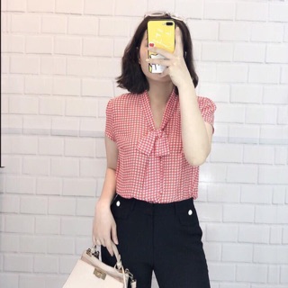 Sơmi bsk cổ nơ