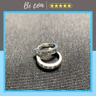 Bông tai bạc đính đá nhỏ💝freeship💝khuyên tai bạc nhỏ đính đá | khuyen tai bac