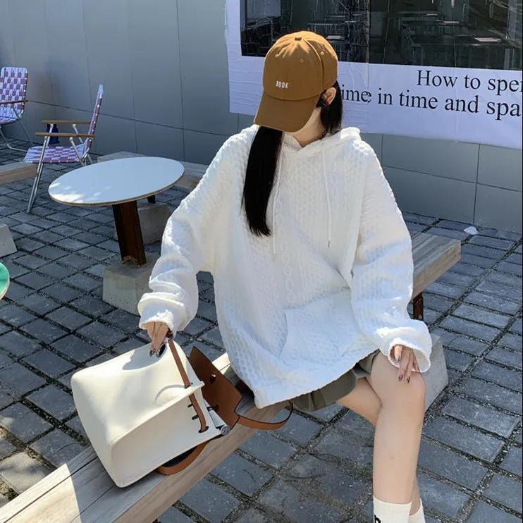 Áo Hoodie Tay Dài Dáng Rộng Thời Trang Hàn Quốc 2022