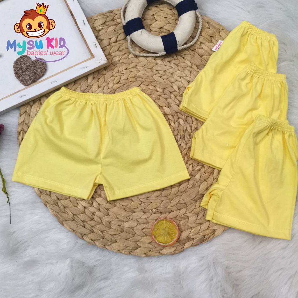 Quần đùi cotton Mysu kids cho trẻ em mặc nhà mềm mát mặc nhà đủ màu  từ 7kg đến 57kg