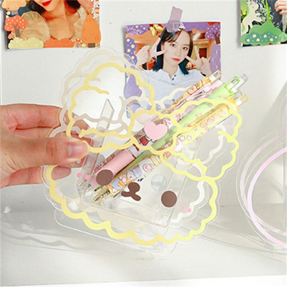 Hộp Đựng Bút Bằng Acrylic Trong Suốt Hình Gấu / Thỏ Hoạt Hình Dễ Thương