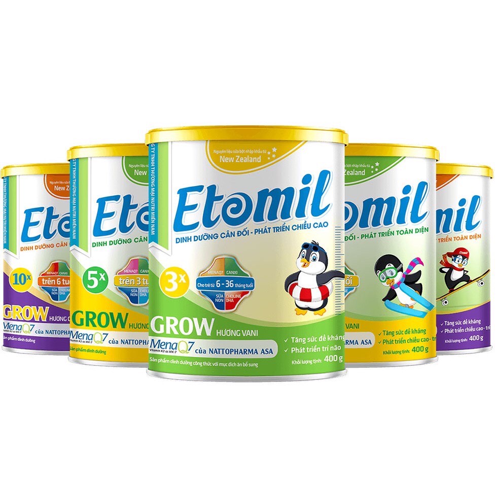 Sữa ETOMIL 5X GROW HƯƠNG VANI 700G