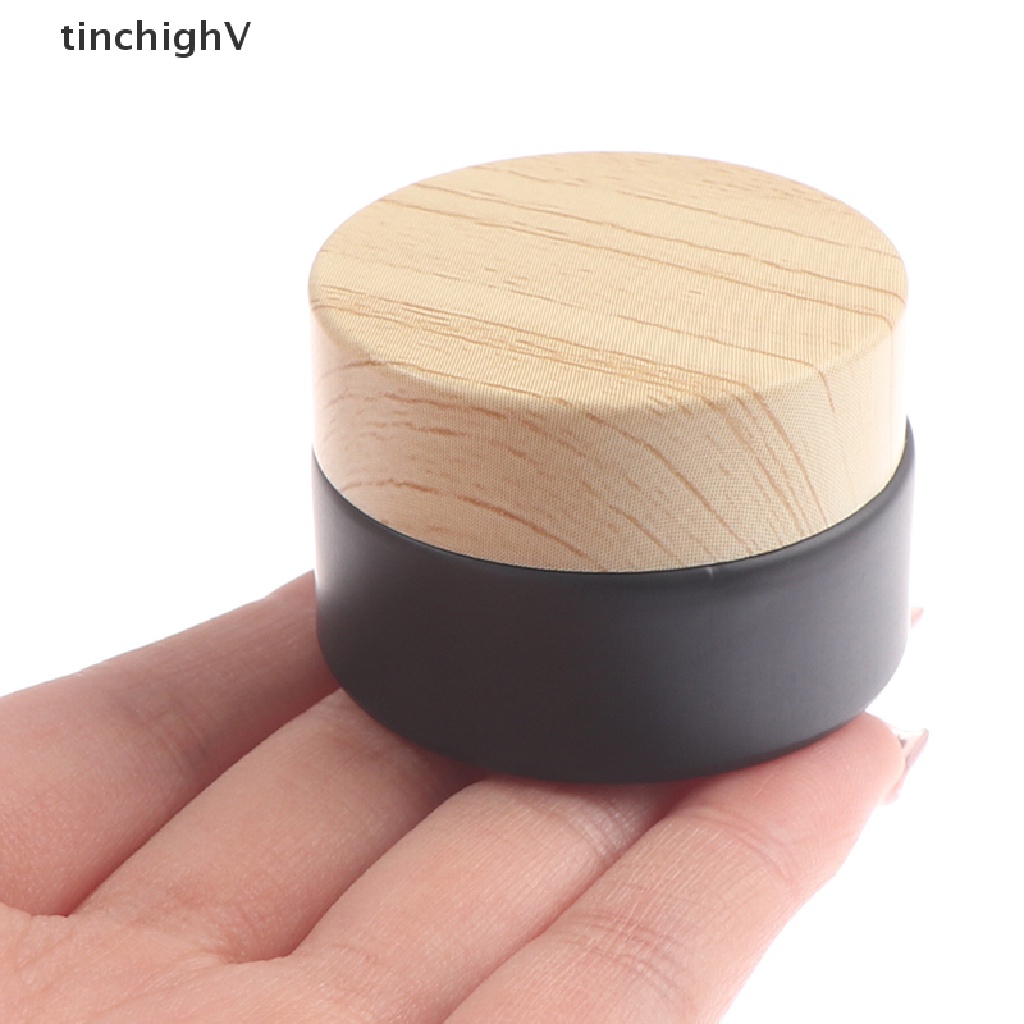 Hũ Thủy Tinh Rỗng Đựng Kem / Mỹ Phẩm Có Nắp Họa Tiết Vân Gỗ