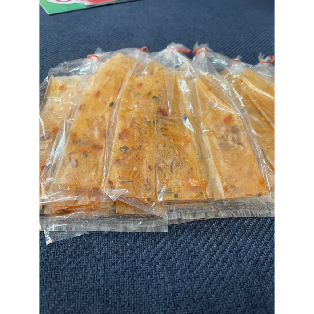 Bánh tráng dẻo tôm cuốn hành phi bịch 6 miếng