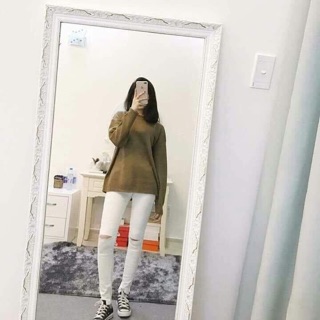 Quần skinny rách gối