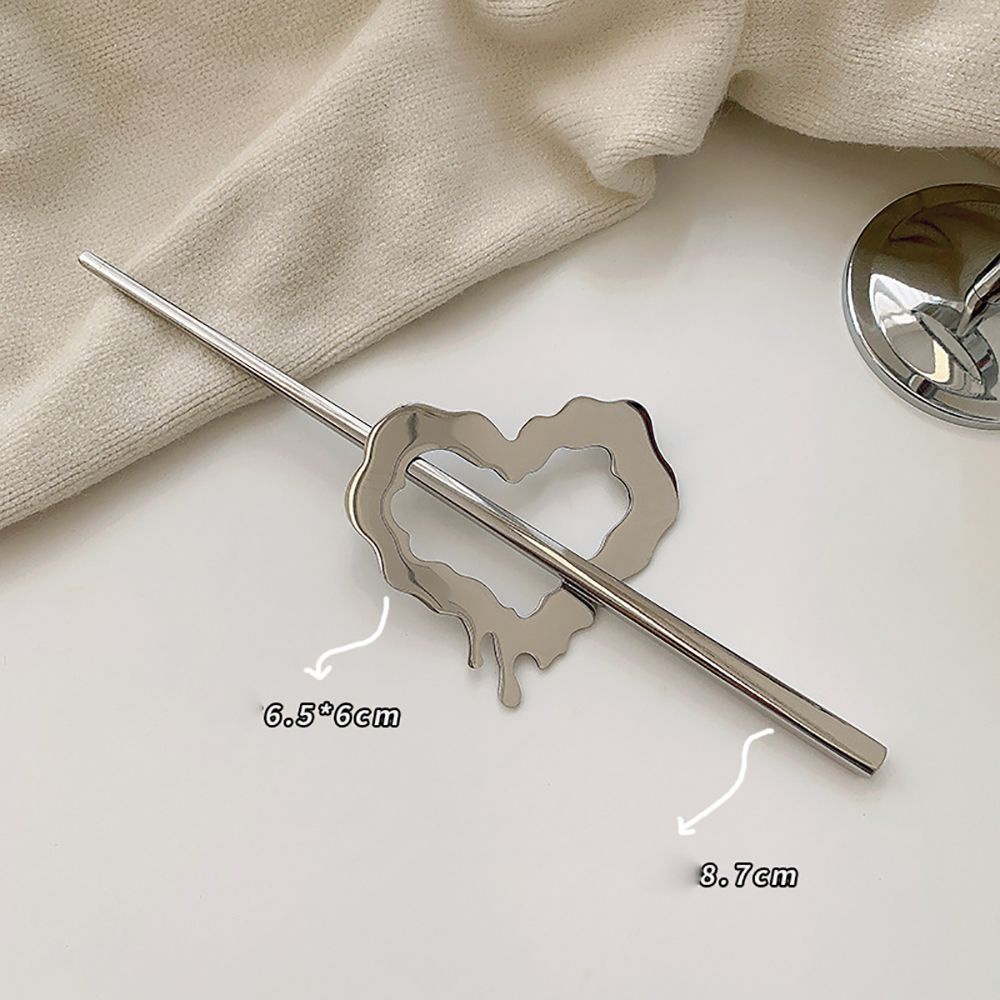 Kẹp tóc hình trái tim/vết mực độc đáo phong cách Hàn Quốc cổ điển cho nữ