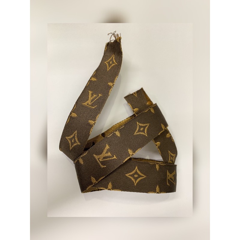 Dây Chữ LV LOUIS VUITTON Ribbon Màu Nâu (Bán Theo Mét)