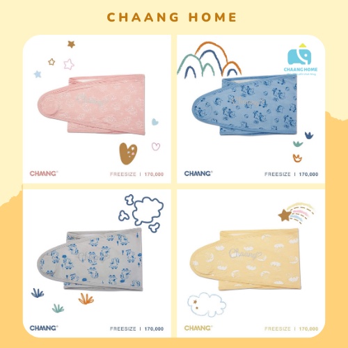 Chaang quấn kén cotton Hugme pony dino cho bé sơ sinh