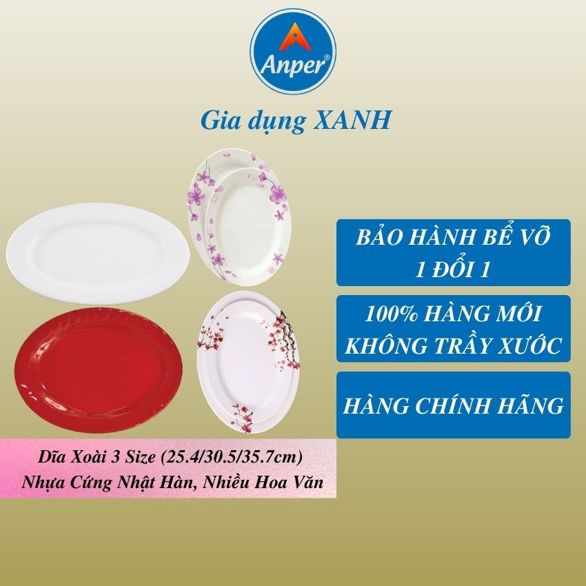 Đĩa dĩa nhựa melamine ANPER cao câp A5 dùng gia đình và nhà hàng sang trọng an toàn