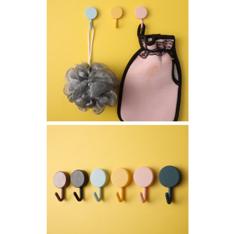 Set 10 Móc Treo Đồ Dán Tường Có Giác Hút Phong Cách Bắc Âu Dễ Thương