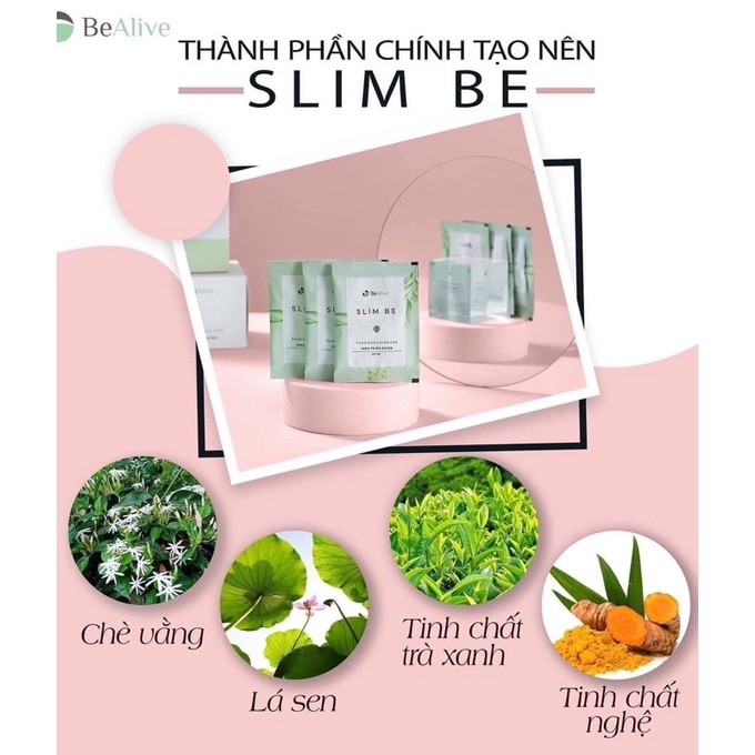 Trà giảm cân slim be dạng viên của Bealive - giản cân an toàn hiệu quả, hộp 30 viên
