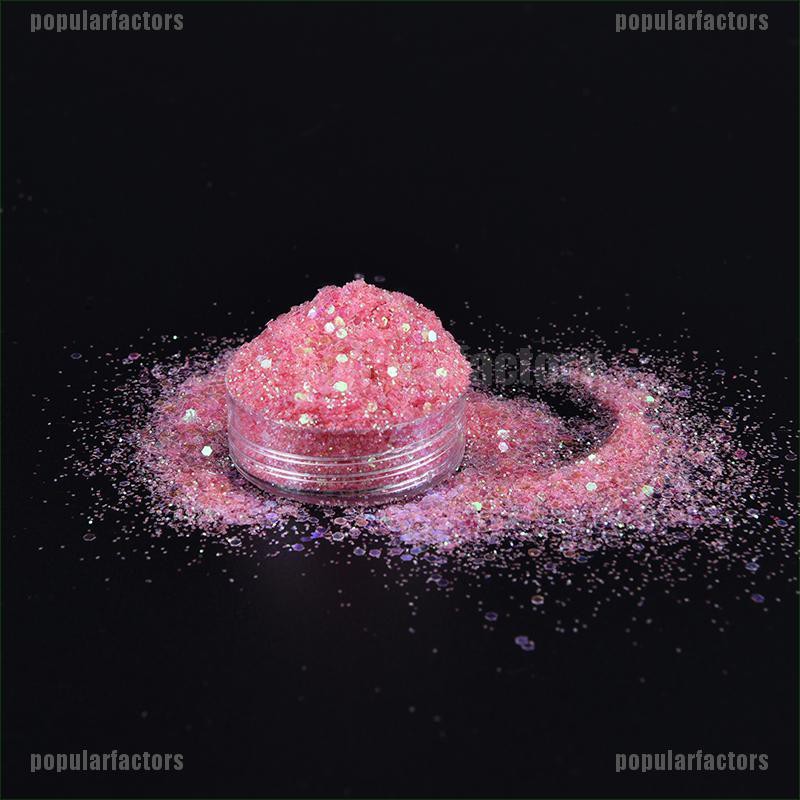 Lọ Bột Kim Tuyến 10ml Nhiều Màu Sắc Trang Trí Móng Tay Nghệ Thuật 3D