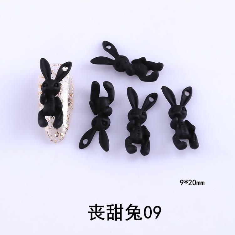 Phụ Kiện Trang Trí Móng Tay Hình Thỏ Hồng Xinh Xắn