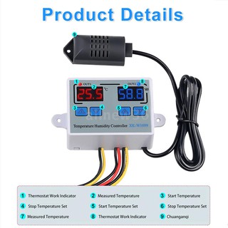 Thiết bị đo nhiệt độ và độ ẩm điện tử XK-W1099
