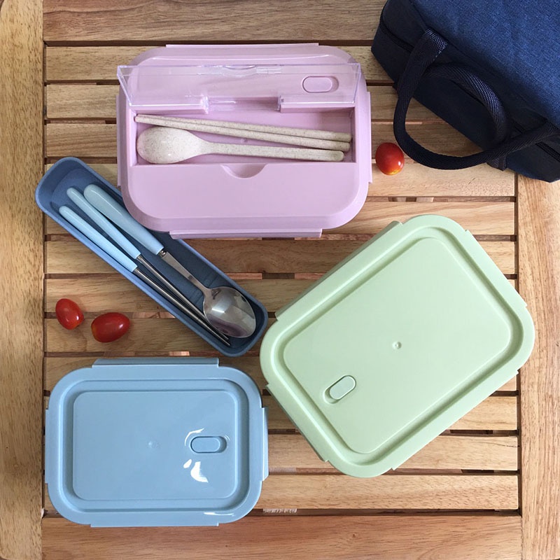 Hộp đựng thực phẩm thủy tinh chia ngăn, chống tràn Hasu