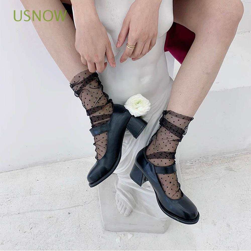 Vớ Xuyên Thấu Họa Tiết Chấm Bi Thời Trang Cho Nữ