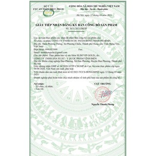 Slim Vip Gold Hỗ Trợ Tăng Cường Chuyển Hóa Chất béo Giúp Giảm Cân