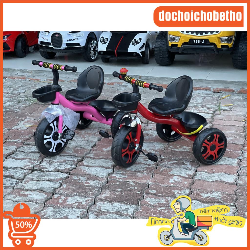 Xe ba bánh trẻ em giá rẻ - Xe tập đi ba bánh có giỏ bàn đạp - Yên mềm