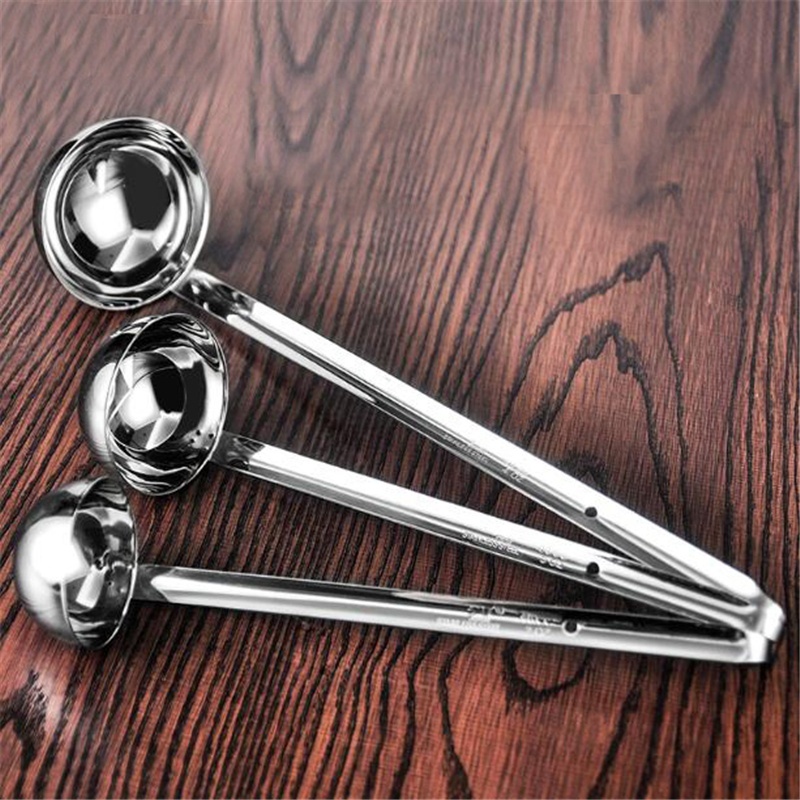 Stainless Steel Measuring Ladle Spoon For Home Made Jam Soup Kitchen Cooking &lt;JF&gt;
