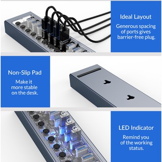 BỘ CHIA USB ORICO AT2U3-7AB-GY