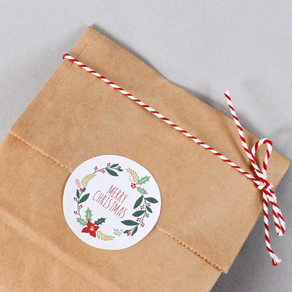 Nhãn Dán Trang Trí Hộp Quà Tặng Giáng Sinh / Đám Cưới Kraft In Chữ LAYOR1
