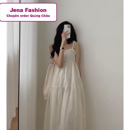 VÁY 2 DÂY BUỘC NƠ VAI SIÊU XINH ULZZANG HÀN QUỐC Loại -Jena Fashion